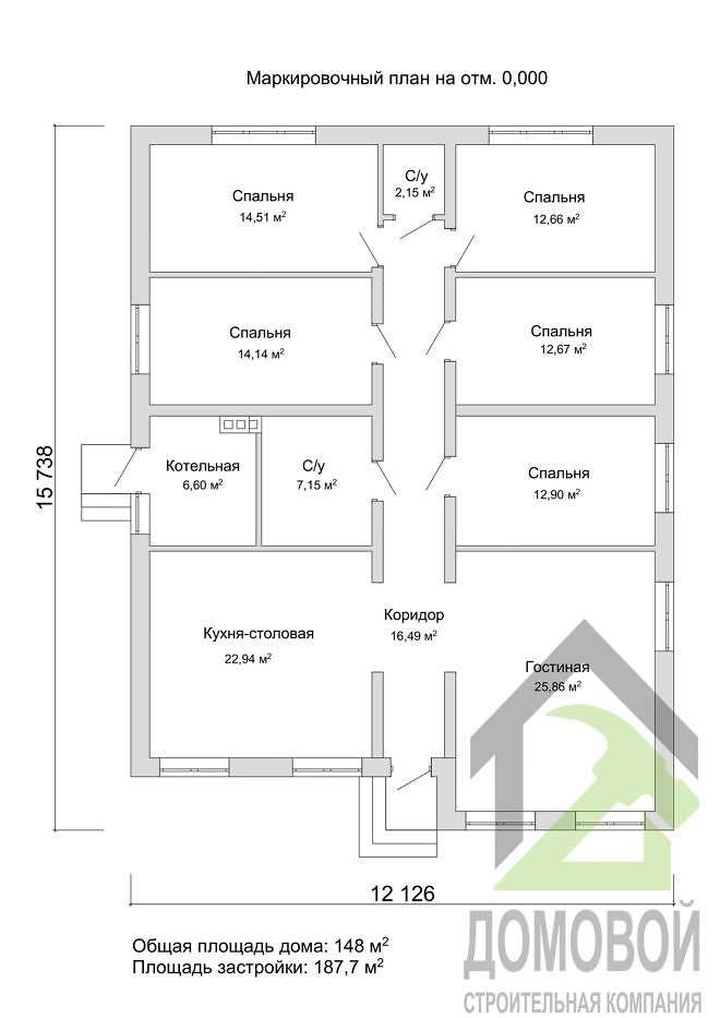 Проекты одноэтажных домов с тремя спальнями: планировка каркасных домов размером 8х10 и 10х10, 12х12, из бруса и с террасой, других