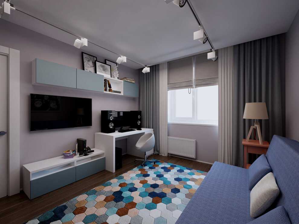 Дизайн гостиной-спальни площадью 20 кв. м