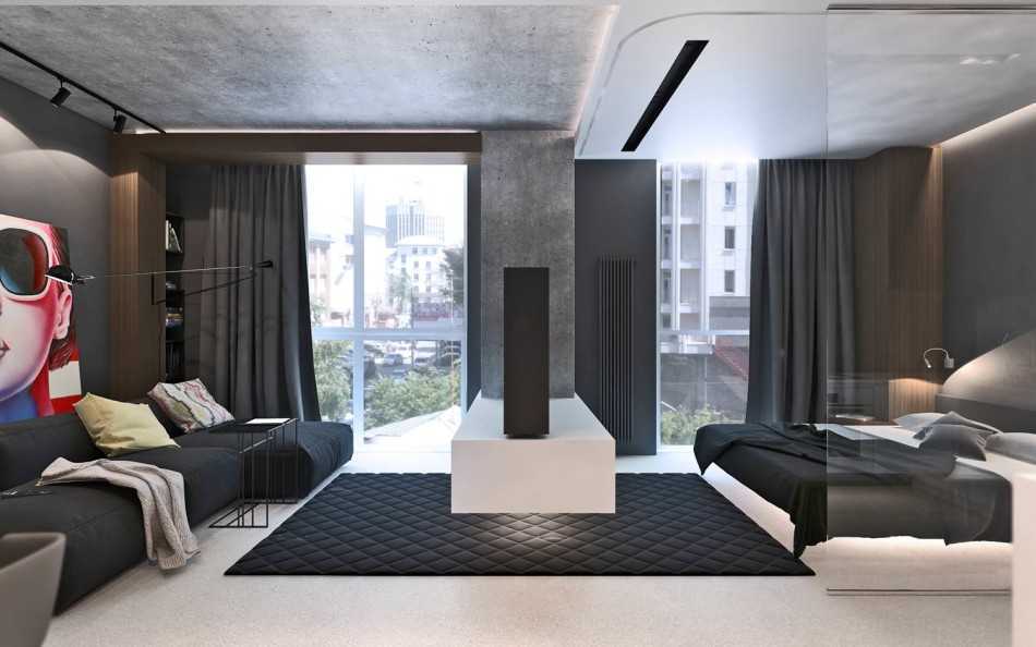 Модный дизайн комнаты площадью 18 кв.м