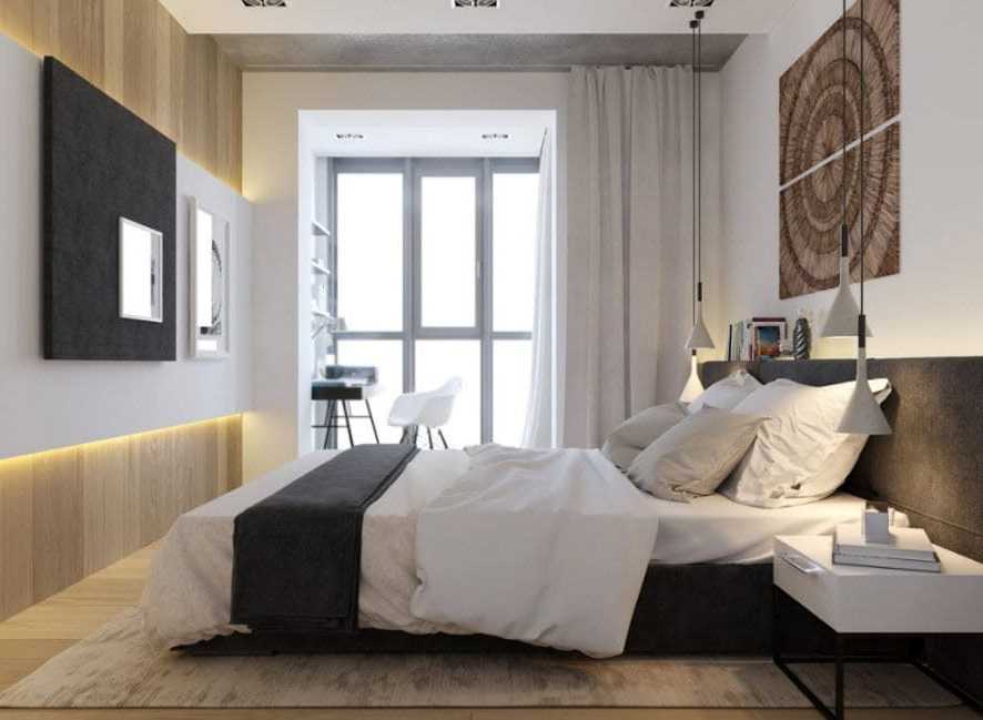 Красивый дизайн маленькой спальни 9 кв. м: фото и 5 основных моментов