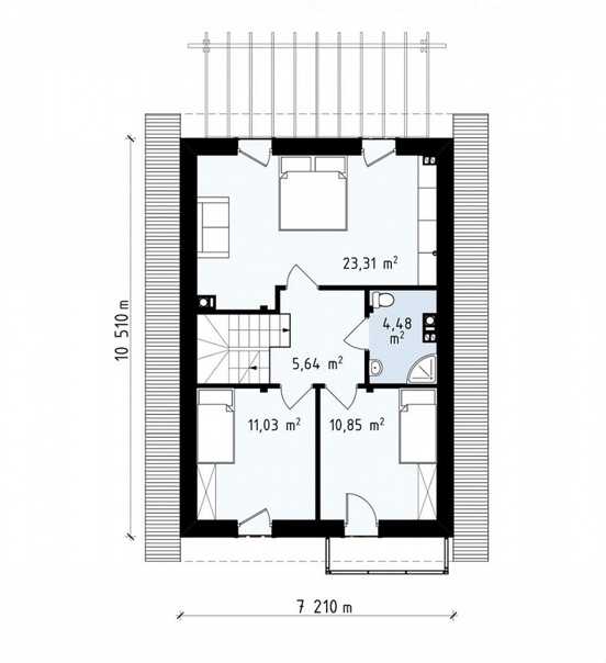 Планировка дома 6 на 8м с мансардой: современные варианты оформления каркасного дома площадью 6х8, наиболее удачное планирование пространства
