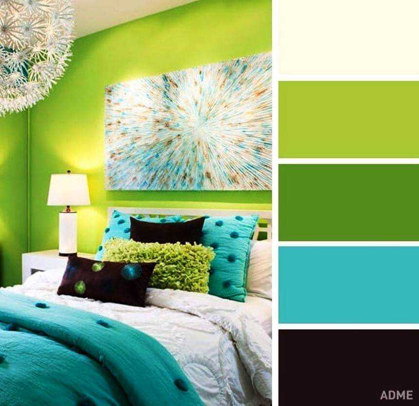 Интерьерные решения с зеленым цветом. С какими другими цветами в интерьере сочетается зеленый Какое влияние он оказывает на психику Для каких комнат подойдет оформление стен в зелено-синих тонах