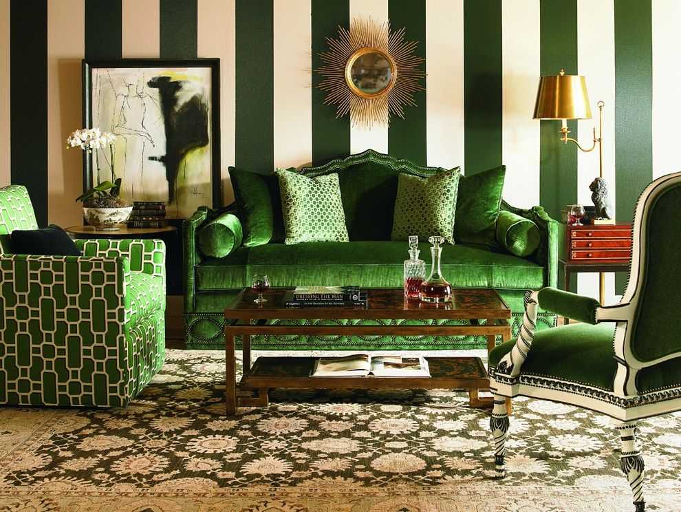 Зеленый диван в интерьере: 76 фото, идеи оформления в гостиной, кухне, детской