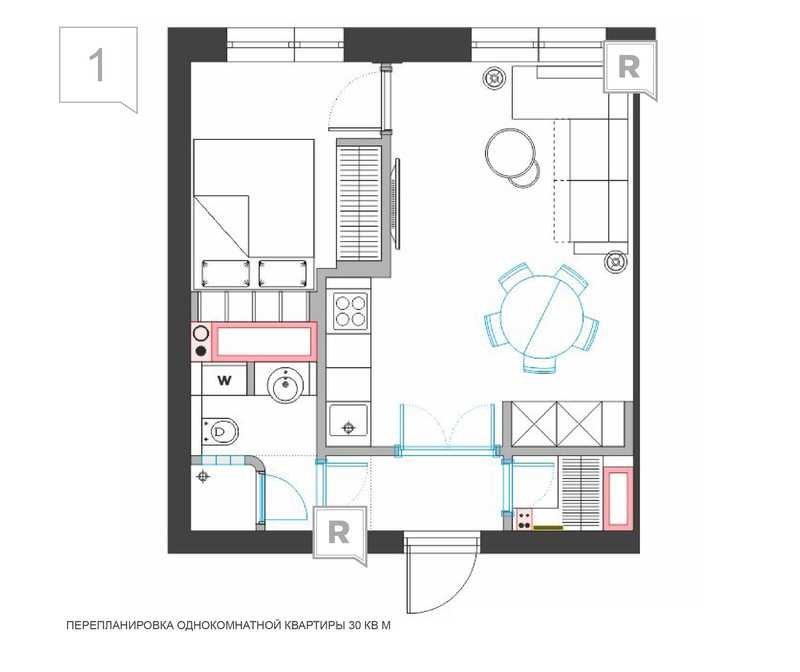 Идеи дизайна евродвухкомнатной квартиры