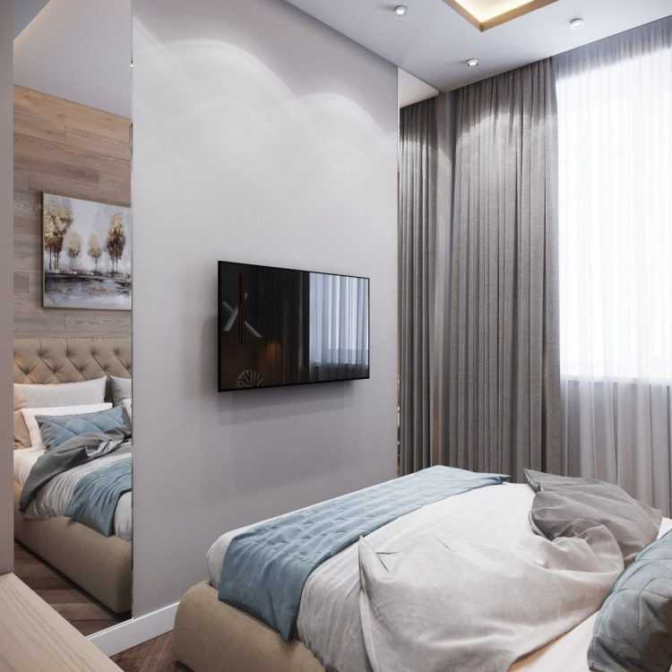 Дизайн гостиной-спальни площадью 14-15 кв. м