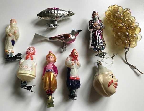 Елочные игрушки времен ссср: обзор старых ватных украшений на прищепках в форме деда мороза и редких новогодних игрушек в стиле ретро