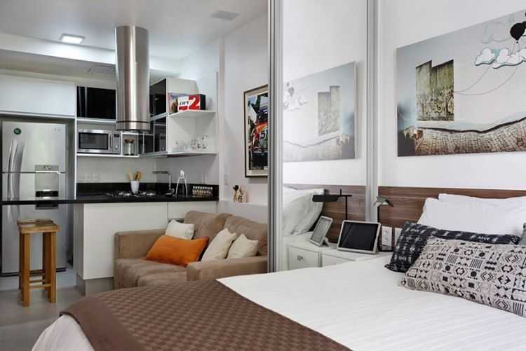 Дизайн квартиры-студии 18 кв. м. 64 фото): дизайн квартиры с одним окном, интерьер кухни-гостиной