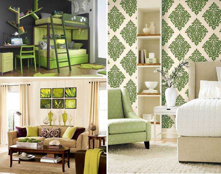 Зеленые обои в спальне выглядят свежо и стильно. Чем замечателен светло-зеленый цвет в интерьере Как создать замечательный дизайн Какие советы специалистов следует учесть, чтобы добиться лучших результатов