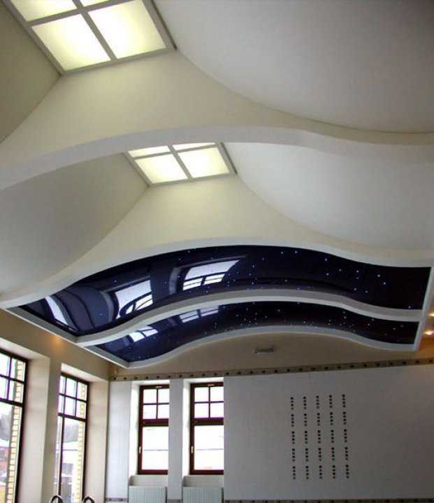 Натяжные двухуровневые потолки – эстетика и практичность