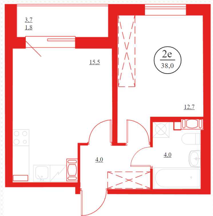 Дизайн 3-комнатной квартиры площадью 60 кв. м