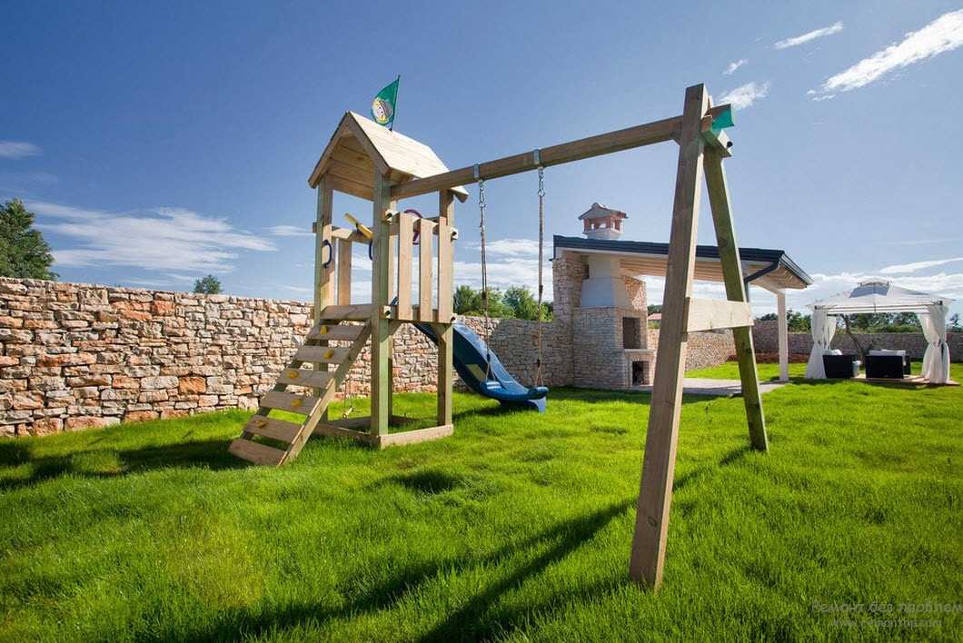 Детская площадка на даче своими руками (55+ фото) ✅️лучшие идеи