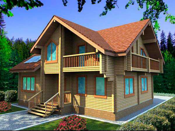 Правильный деревянный дом из строительного бруса