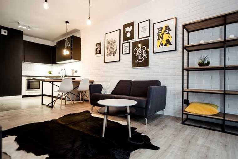 Однокомнатная квартира в стиле «лофт» (27 фото) — ремонт и готовые проекты дизайна интерьера