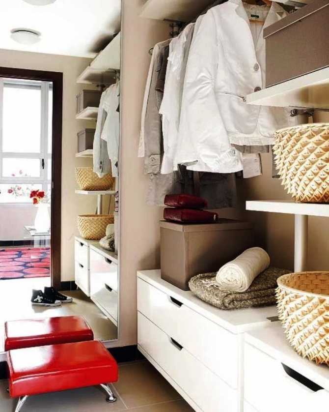 Обустройство гардеробной комнаты - фото, варианты дизайна и схемы планировки