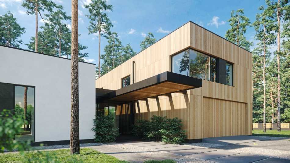 Одноэтажный дом с плоской крышей (61 фото): проекты каркасных конструкций с плоской кровлей в стиле «минимализм» и «хай-тек»