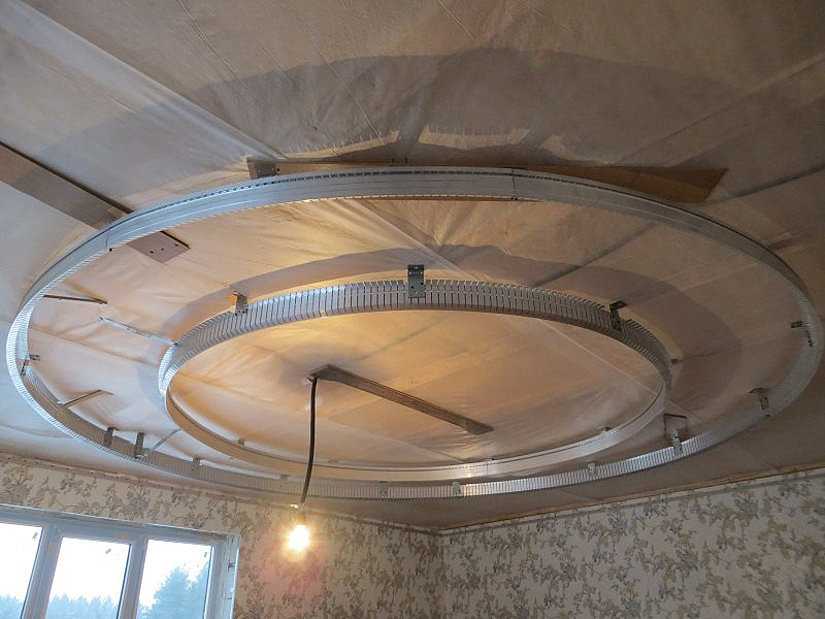 Многоуровневые натяжные потолки в интерьере