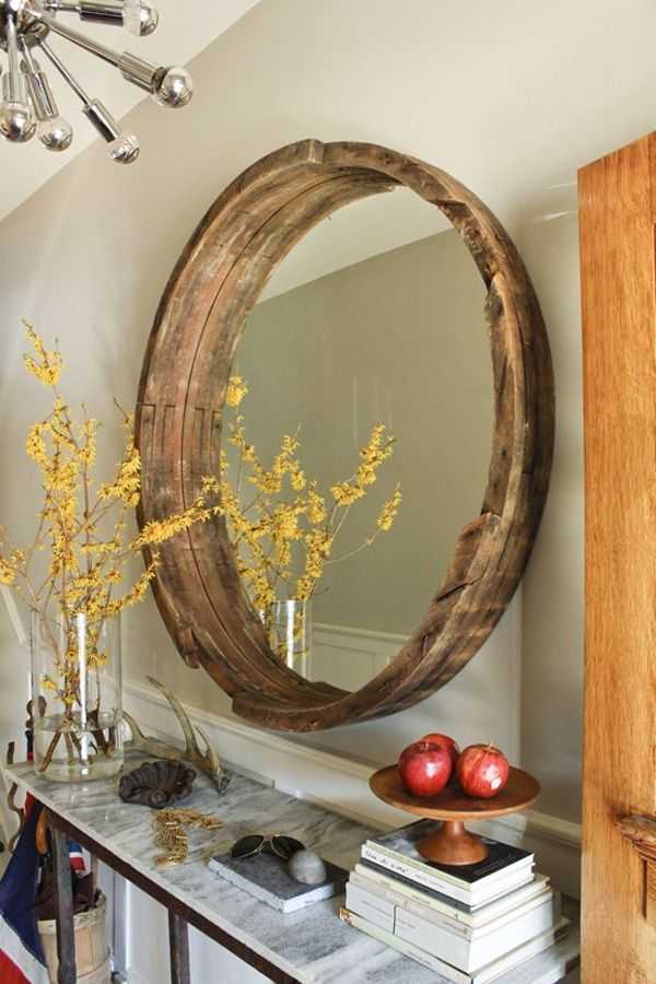 Рамка для зеркала своими руками из потолочного плинтуса (фото)