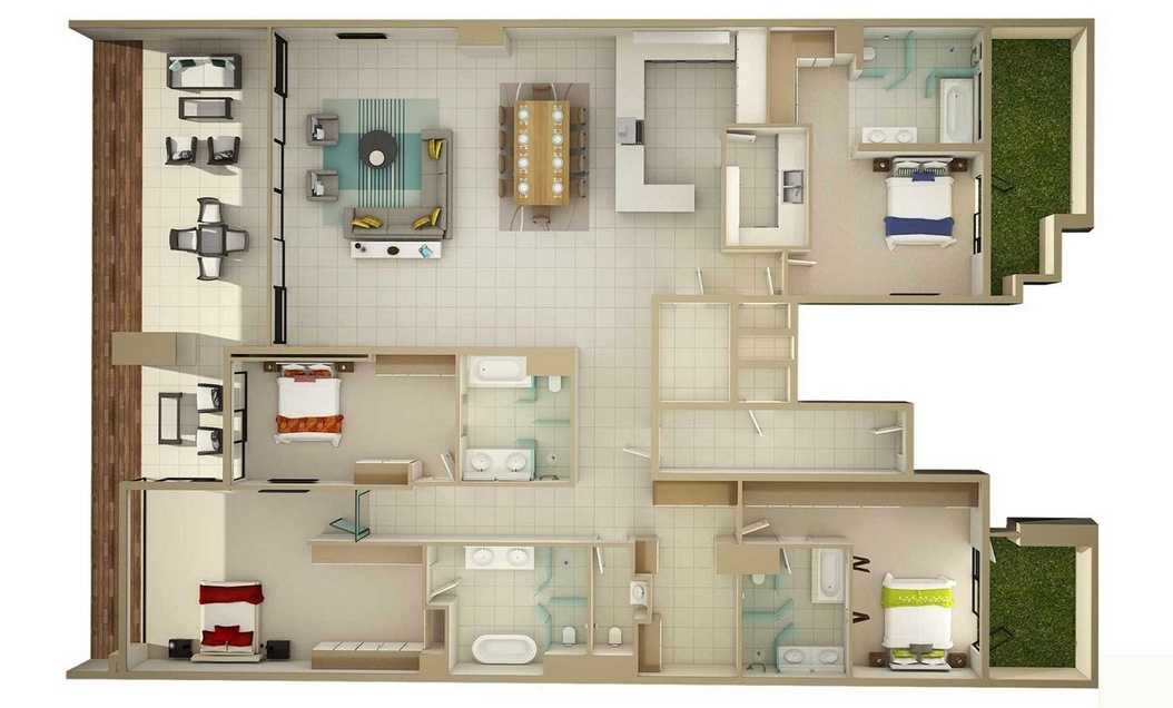 Дизайн трехкомнатной квартиры: топ-100 фото лучших идей оформления