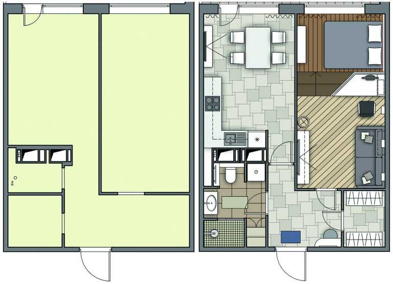 Организация пространства в квартире: разделение пространства и экономия места, гармонизация и оптимизация маленькой комнаты