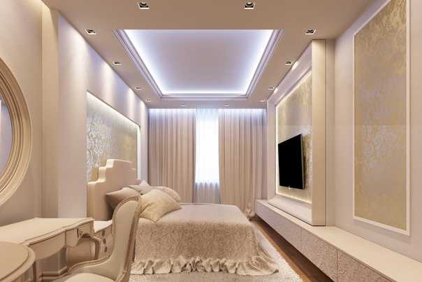 Особенности выбора потолков для спальни из гипсокартона. Виды композиций и цветовых решений потолочной систем. Какие существуют современные идеи дизайна подвесных гипсокартонных конструкций