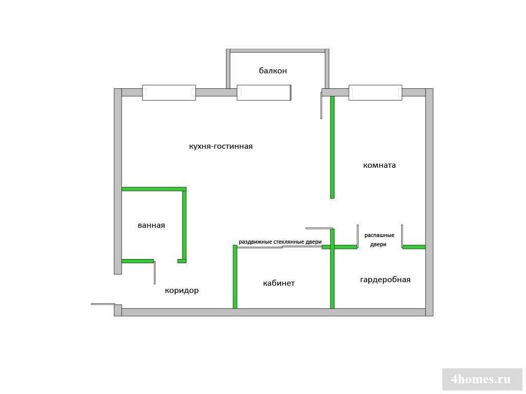 Планы четырехкомнатных квартир: планировка квартиры в панельном доме 9 этажей, в «хрущевке» и в 5 этажном кирпичном доме