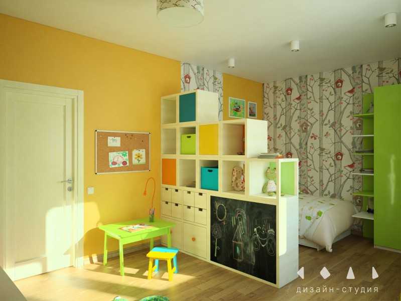 Зонирование однокомнатной квартиры (68 фото): перегородка из гипсокартона в интерьере для семьи с ребенком
