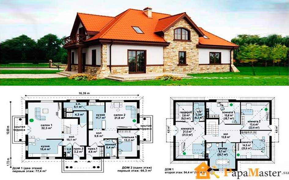 Как построить дом на 2 хозяина: проекты и планировка :: businessman.ru