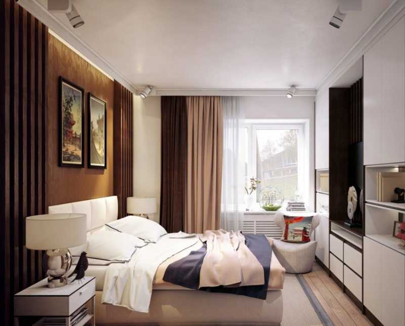 Зонирование спальни-гостиной 16 кв. м: зала дизайн, фото интерьера, комната совмещенная одна