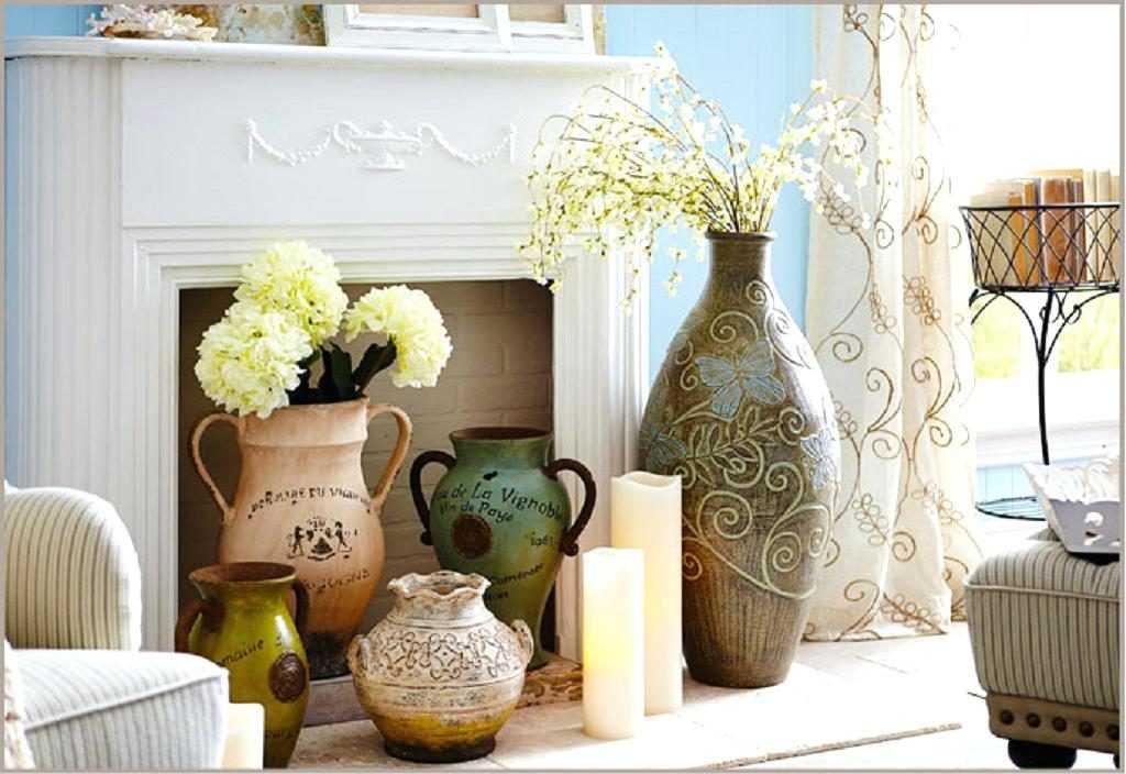 Украшаем интерьер напольной вазой  - 40 фото