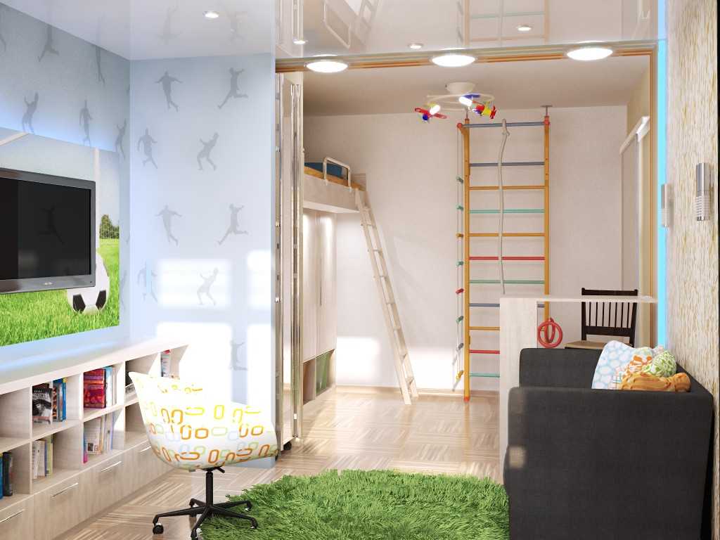 Дизайн однокомнатной квартиры для семьи с ребенком