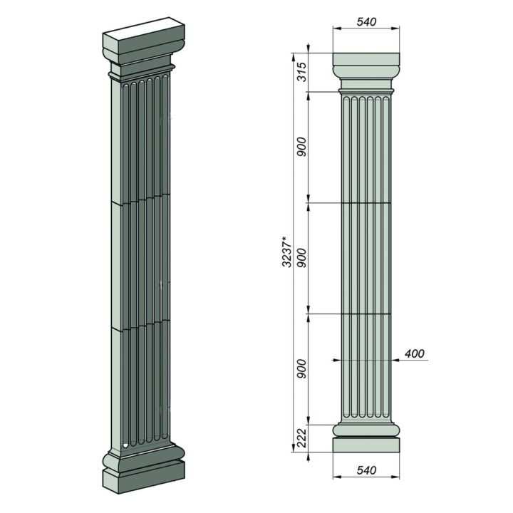 Декоративные колонны в интерьере (59 фото)