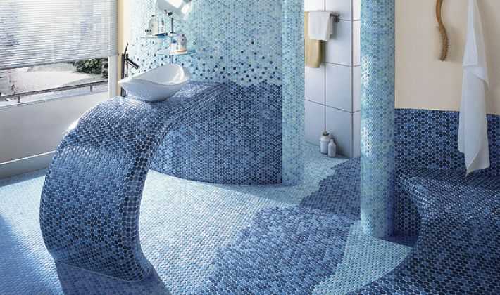 Мозаика в туалете (32 фото): дизайн в санузле, ремонт и декор, выложенный плиткой на полу, отделка в маленьком помещении