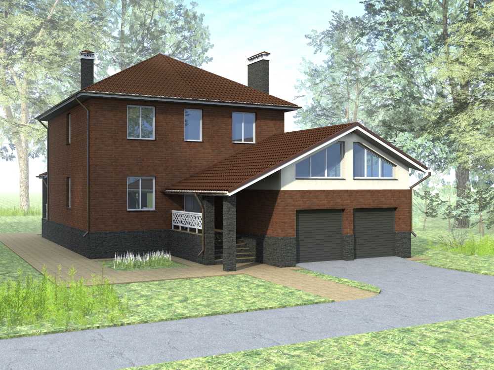 Одноэтажные дома с гаражом: проекты и виды конструкций