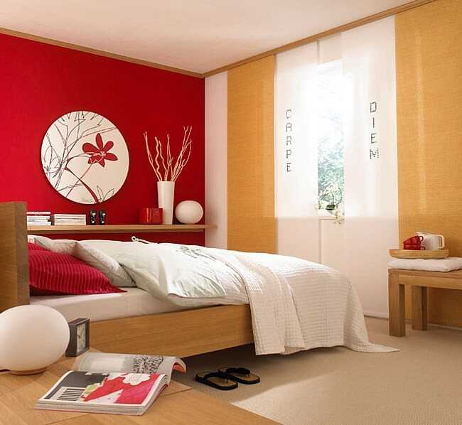Красный цвет в интерьере - идеи дизайна комнат, цветовые сочетания (90 фото)