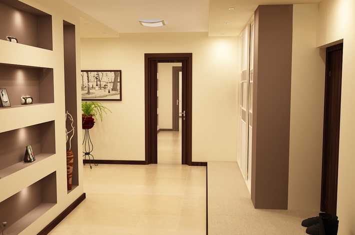 Дизайн коридора, оформление прихожей - фото примеров