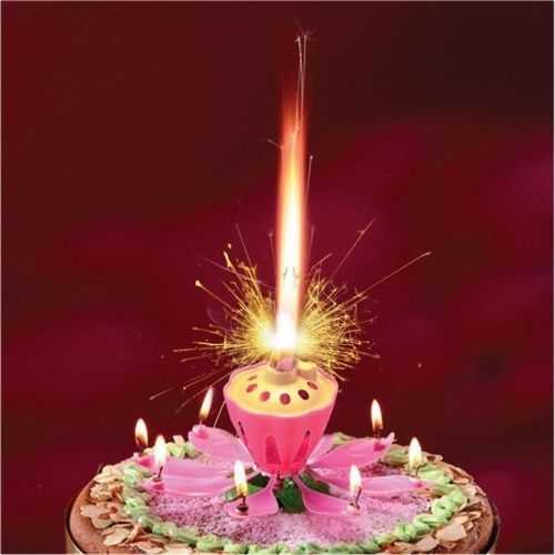 Музыкальные свечи для торта: цветок-свечка лотос с цветным пламенем, тюльпан и другие виды на день рождения. как работают?