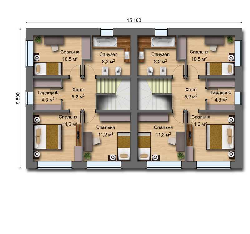 Проекты таунхаусов: планировка на 2, 3, 4 и 6 семей, дизайн интерьера, дома с гаражом и без, одноэтажные и двухэтажные красивые современные таунхаусы