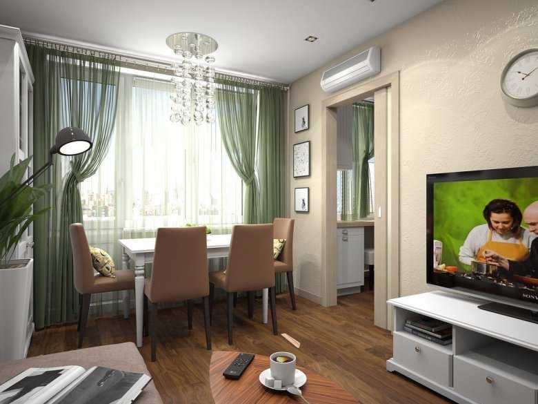 Дизайн 1 комнатной квартиры хрущевки для современного человека — 20 фото интерьеров