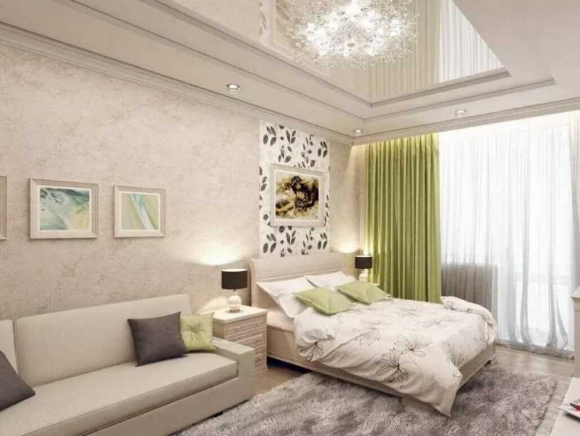 Дизайн спальни-гостиной площадью 16 кв. м