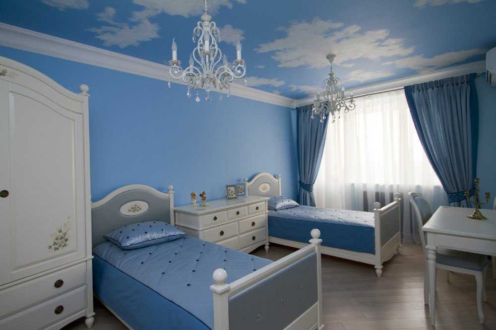 Голубая спальня - идеи оформления интерьера