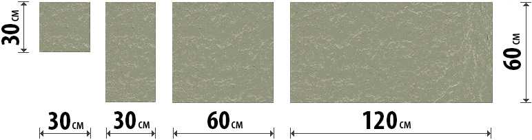 Размеры керамогранита: тонкие и толстые крупноформатные изделия, большие плитки размером 1200 х 600, где применяются модели толщиной 20 мм