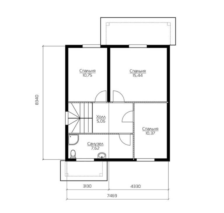 Планировка дома размера 8x10 м: примеры дизайна
