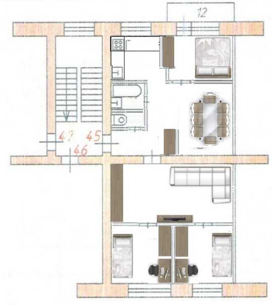 Дизайн малогабаритной 3-комнатной квартиры 63 кв. м. в панельном доме