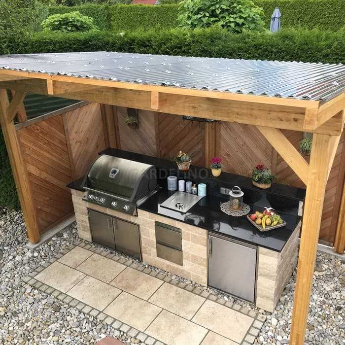 Летняя кухня на даче: простая конструкция своими руками, закрытого типа, проект, как построить из кирпича, фото