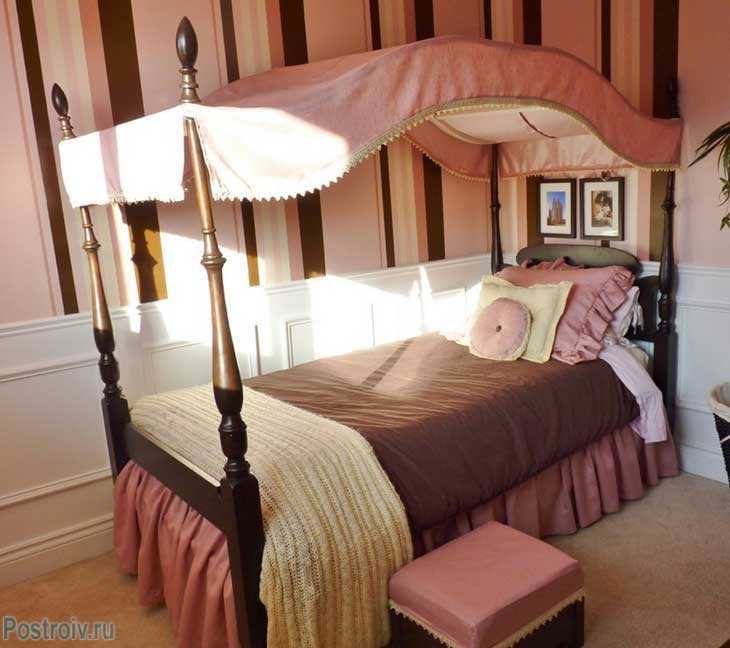 Балдахин над кроватью: как сделать своими руками, разновидности на взрослую и подростковую кровать, каркас для навеса в спальню, фото