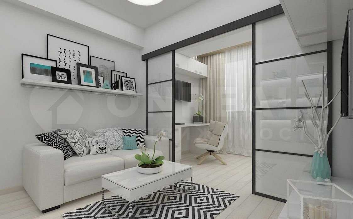 Дизайн маленькой однокомнатной квартиры, идеи интерьера, вариант для площади 33 кв м + фото