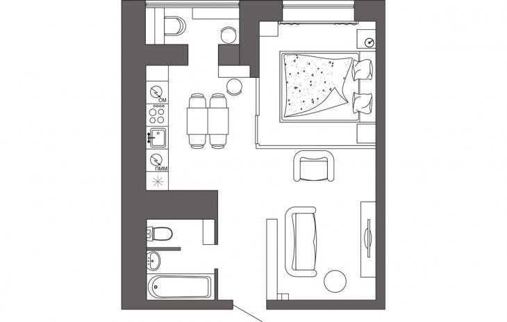 Планировка квартиры-студии: основные принципы, идеи дизайна, фото