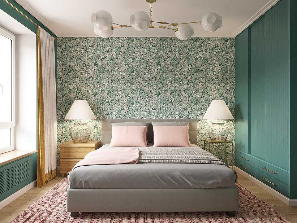 Комбинирование обоев в спальне (90 фото) - красивые идеи для интерьеров, советы