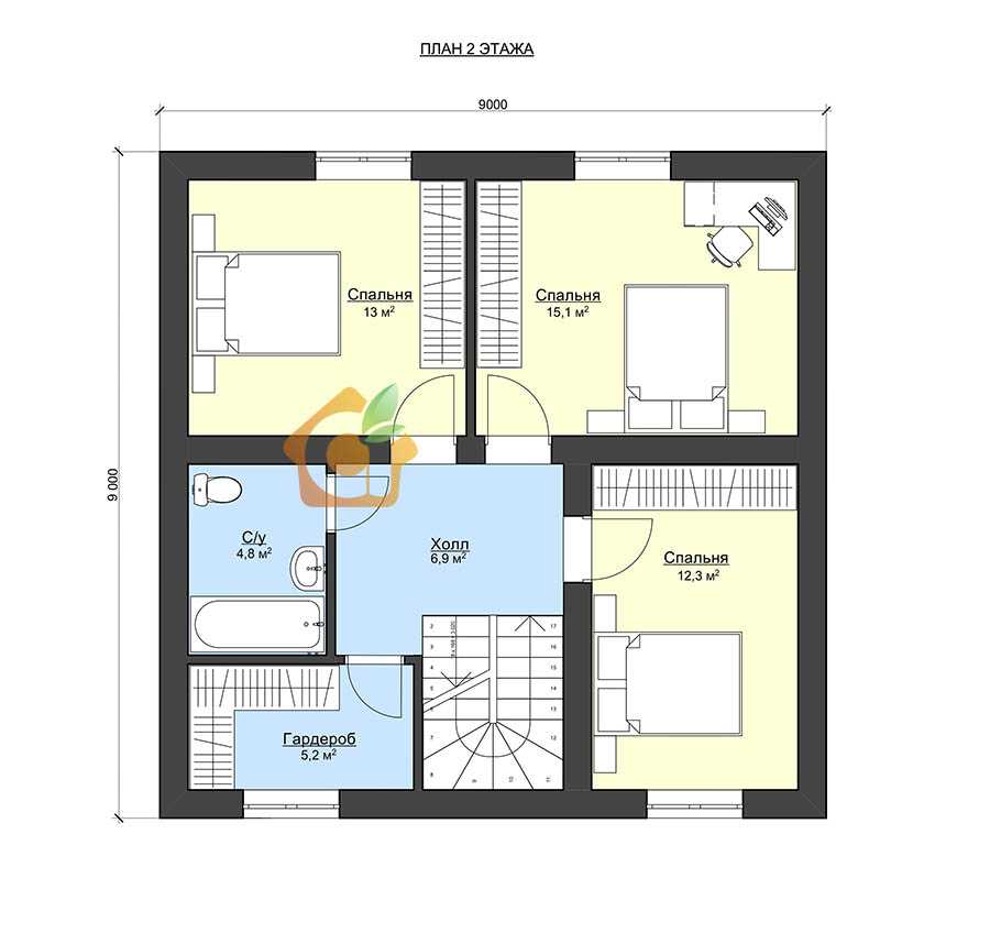 Особенности планировки дома размера 10х8 м с мансардой