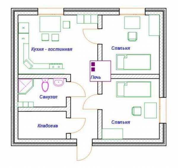 Дом 6 на 8: планировки, проекты с мансардой одно и двухэтажных домов